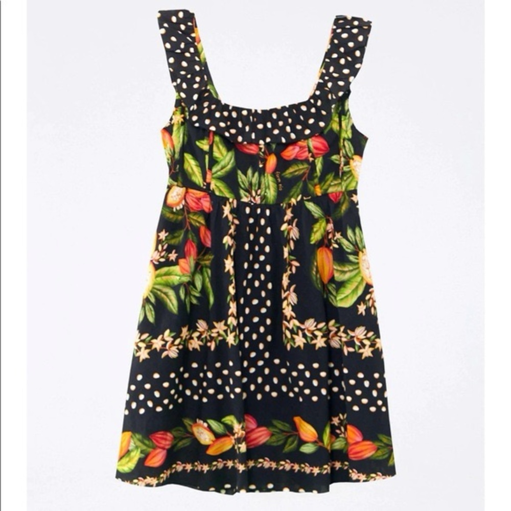 FARM RIO Cocoa Paradise Floral Mini Dress